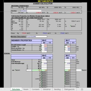 Calculator for assessment of coldformed steel structures Spreadsheet