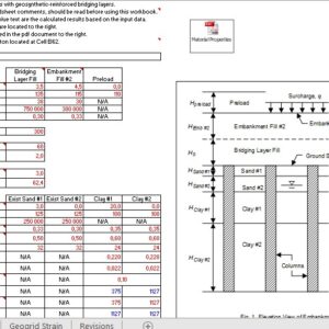 Geogrid Bridge Calculation Spreadsheet