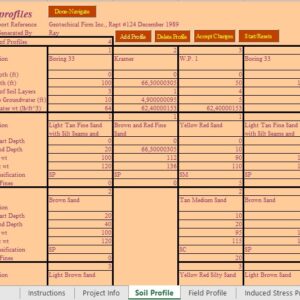 Liquefaction Evaluation Spreadsheet