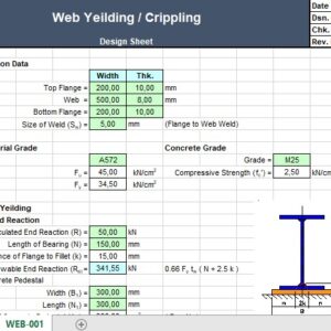 Web Yeilding and Crippling Design Spreadsheet