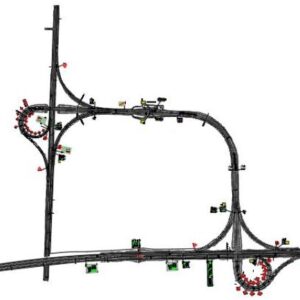 Double Trumpet Interchange Based On AASHTO Geometry Design Autocad DWG Drawing