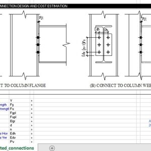 End Plate Bolted Connection Design and Cost Estimation Spreadsheet