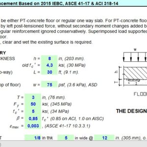 Existing Concrete Floor Enhancement Spreadsheet