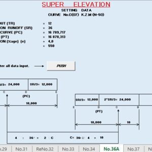 Horizontal Curve Superelevation Calculation Spreadsheet