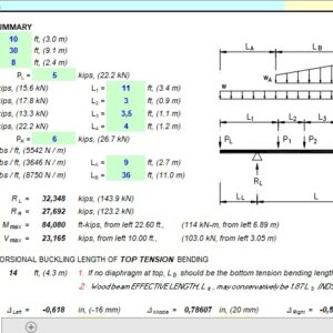 General Beam Analysis and Calculation Spreadsheet