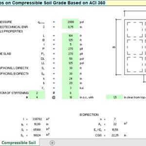 Design of Conventional Slabs on Compressible Soil Grade Based on ACI 360 Spreadsheet