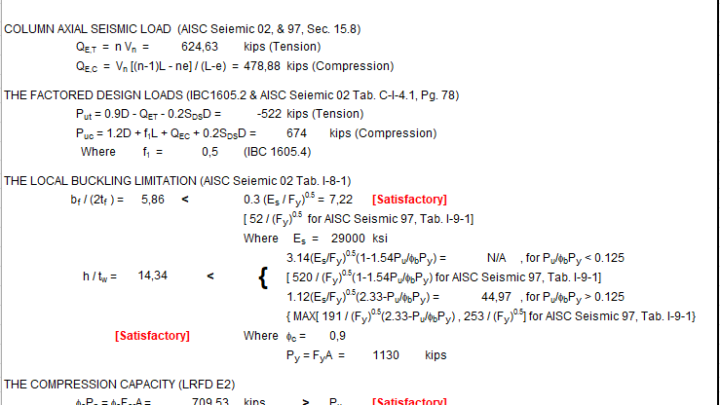 Seismic Design for Ecconcentrically Braced Frames Based on IBC & AISC Seismic Spreadsheet